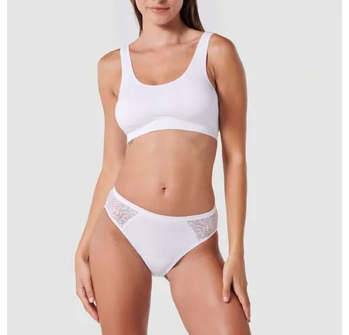 siegmund care Slip mit Spitze seitlich - CareWear - Komfortable Unterwäsche in Weiß XL - Bequemer Slip mit seitlicher Spitze für einen eleganten Look. Maschinenwaschbar und aus hochwertigem Material für angenehmen Tragekomfort. Ideal für den täglichen Gebrauch.