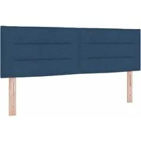 vidaXL Kopfteil Kunstleder Blau 160 cm - Höhenverstellbar - Stylisches Kopfteil in Blau aus langlebigem Kunstleder, ideal für jede Schlafzimmerdekoration. Höhenverstellbar für optimalen Komfort und einfache Montage, perfekt für ein modernes Ambiente.