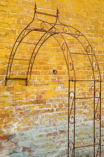 Stabiler Wand - Rosenbogen 10mm Massiveisen! Breite: 160cm Roheisen/Rost