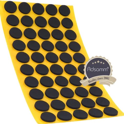 Antirutsch Pads aus EPDM / Zellkautschuk / Ø 16 mm / Schwarz / rund / 2.... 50 x