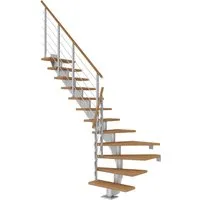Dolle Mittelholmtreppe Hamburg Eiche Perlgrau von DOLLE