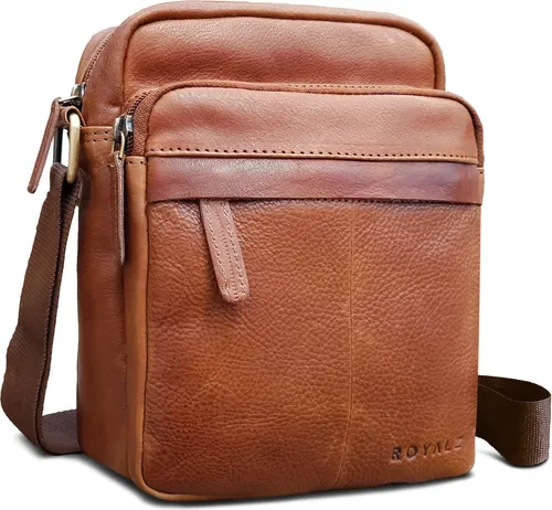 ROYALZ Echtleder Umhängetasche Herren Leder klein 