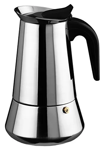 Ilsa 6202 Bonkaffe Espressokocher aus Edelstahl für 2 Tassen, Edelstahl, Silber