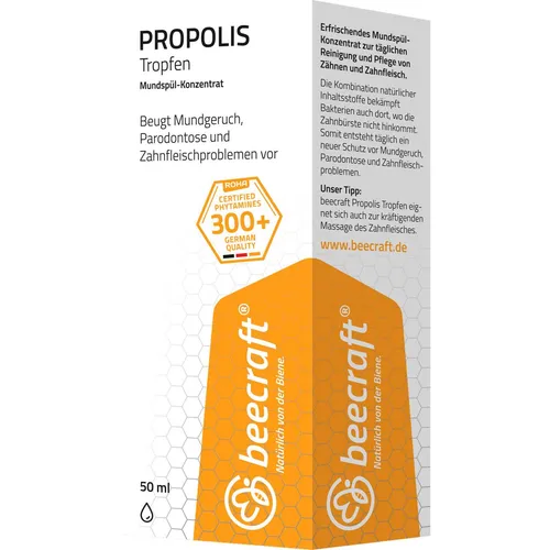 Produktbild beecraft Propolis Tropfen Mundspül-Konzentrat 50 ml