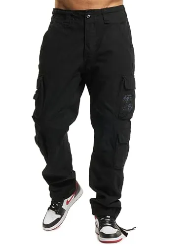 Brandit Pure Slim Fit Pants - Black, 5XL - Wanderhosen aus robustem, hautfreundlichem Baumwollmaterial mit regulierbarem Bund und modischem Print für den perfekten Armylook.