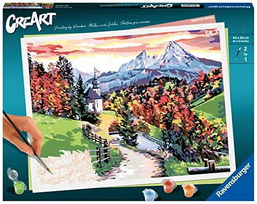 Ravensburger CreArt 20274 - Wunderbares Bayern Malen nach Zahlen - Kreatives Malset für Erwachsene: Entspannung und Stressabbau durch Malen nach Zahlen mit hochwertigen Acrylfarben und Pinsel, ideal als Geschenk für kreative Köpfe.