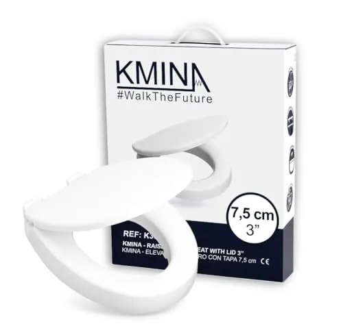 KMINA Toilettensitzerhöhung 7,5 cm mit Softclose Deckel