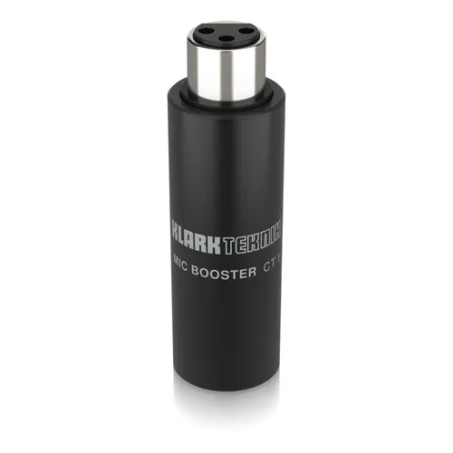 Klark Teknik Mic Booster CT1 - Vorverstärker für dynamische und passive Bändchenmikrofone, bietet 25 dB Verstärkung und arbeitet mit Phantomspeisung – ideal für professionelle Audioaufnahmen.