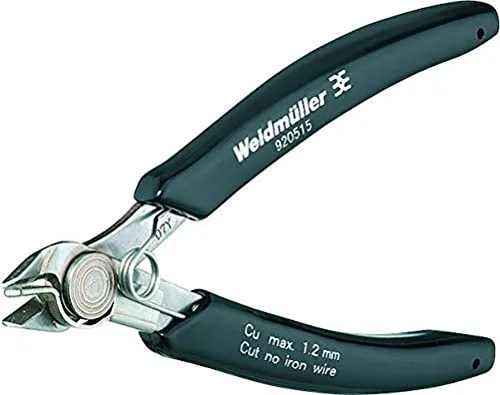Weidmüller Seitenschneider Super Cut 498800 - Seitenschneider für Elektriker, ausgestattet mit Feder und Griffhüllen für präzise Schneidarbeiten an weichem Draht (0,2-1,2 mm) und Standarddraht (0,18-0,9 mm).