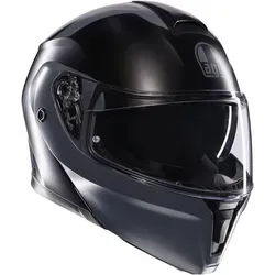 AGV Streetmodular Resia Klapphelm, schwarz-grau, Größe S für Männer - Motorradhelm mit ECE 22-06 Zertifizierung, Ratschenverschluss und P/J Homologation für maximale Sicherheit und Komfort auf jedem Ride.