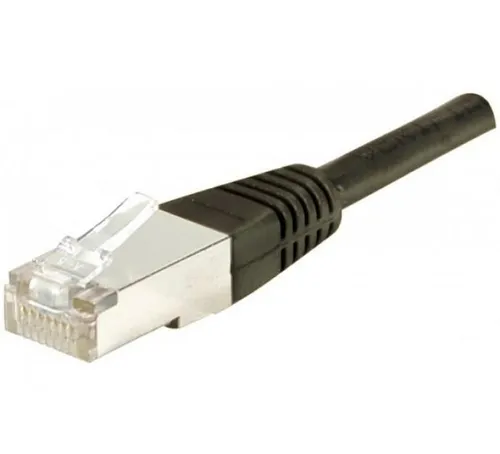 Dexlan Patchkabel Cat. 6A, S/FTP, Kupfer, PoE, schwarz, 2,0 m