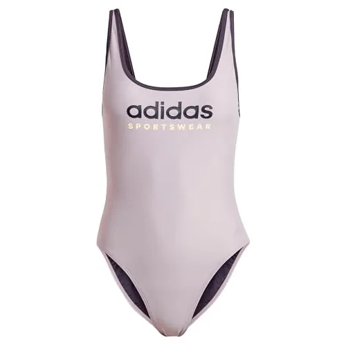 adidas Damen Sportswear U-Back Swimsuit, Preloved Fig/Aurora Black, 44