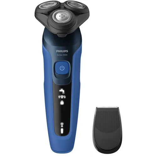 Philips Elektrorasierer Series 5000 S5466/17 - Wet & Dry, 100% wasserdicht mit SmartClick-Präzisionstrimmer und 50 Minuten Akkulaufzeit