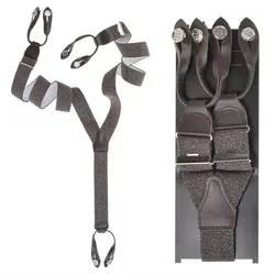 Dethloff Y-Form Hosenträger in braun meliert in braun von Dethloff