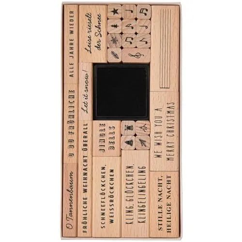 Stempelset Weihnachtslieder FSC 100% 27 Stk von Rico Design