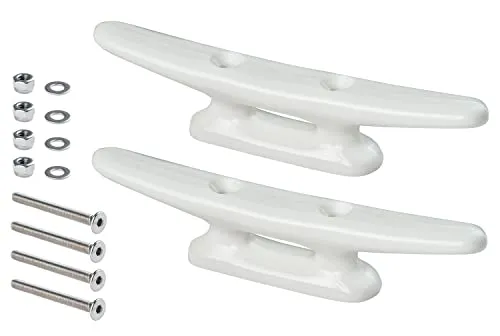 New Marine 2 Nylonklampen inkl. V4A-Schrauben (Weiß, 100mm)