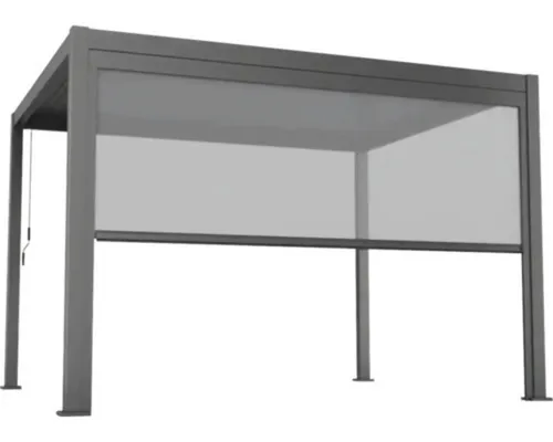 Pergola Pavillon Terrassenüberdachung mit Lamellendach Sonnenrollo