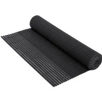 ECD Germany PVC Sichtschutzmatte 100x400 cm Anthrazit – Robuster Sichtschutz