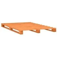 vidaXL Palettenbett Braun 180×200 cm aus massivem Kiefernholz - Stilvolles Palettenbett aus robustem Kiefernholz, ideal für ein modernes Schlafzimmer. Mit starken Lamellen für optimalen Komfort und Unterstützung. Matratze nicht enthalten.