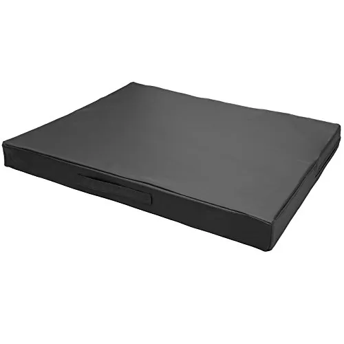 CopcoPet Hundematte Jumbo Orthopädisch Schwarz 90 x 70 x 8 cm – Robustes Kunstleder – Waschbar, rutschfest & pflegeleicht – Für kleine Hunde, Wohnung, Garten, Transportbox – Extra dick