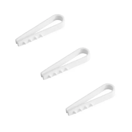 Steckschlaufe Weiß 8 x 43 mm 100 Stück Kabelhalter Kabelklemme Sammelhalter