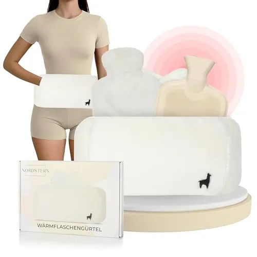 Nordstern Wärmflaschengürtel - Flauschige Wärmflasche für Rücken, Bauch und Nacken - Wärmflaschen zur Behandlung von Schmerzen & Fieber, ideal für entspannte Wärme und gezielte Anwendungen bei Verspannungen, perfekt für Zuhause oder unterwegs.