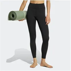 adidas Damen All Me Essentials Full-Length Leggings - Trainingsbekleidung aus 85 % recyceltem Polyester, mit hohem Bund und AEROREADY-Technologie für optimalen Feuchtigkeitstransport und Komfort während des Trainings.