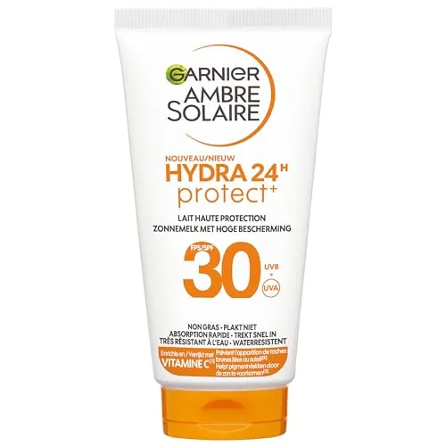 Garnier Ambre Solaire Hydra Protect 24H Schutzmilch für Gesicht & Körper, LSF 30, 50 ml