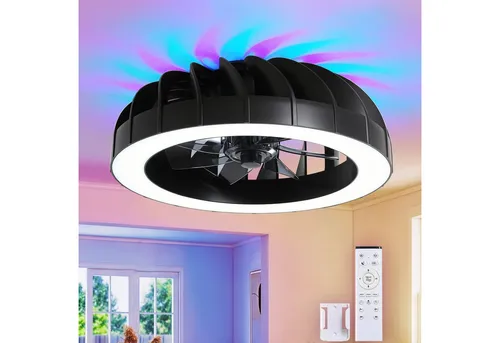 RRBEST RGB Deckenventilator mit Beleuchtung und Fernbedienung
