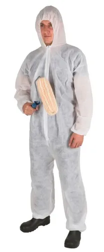 Polar Garten Arbeitsoverall XXXL - Einweg Overall mit Kapuze - Arbeitsoverall in Größe XXXL aus hochwertigem Polypropylen (PP) für optimalen Schutz vor Staub und Spritzern. Ideal für Hygiene in Gesundheitswesen und Lebensmittelindustrie.