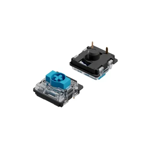 Ranked Gateron ks-27 Low-Profile-Tastenschalter für mechanische Gaming-Tastaturen | Plate Mounted (Gateron Blue, 65 Stück)