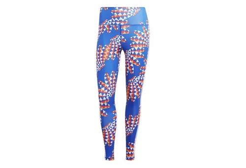 adidas Performance Leggings Farm Rio 7/8 Tight blau/orange Damen - Trainingshosen mit fröhlichem FARM Rio Print und feuchtigkeitsabsorbierender AEROREADY Technologie für ein frisches Tragegefühl. Hergestellt aus 70% recycelten Materialien.