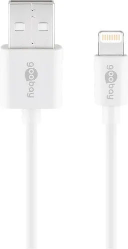 goobay USB 2.0 A/Lightning Kabel 0,5 m weiß, 1 St.