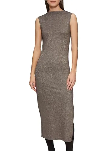QS Damen 2156830 Maxi Kleid mit Glitzereffekt, X-Small - Elegantes Freizeitkleid für Damen mit funkelndem Glitzereffekt, perfekt für besondere Anlässe oder entspannte Sommerabende.