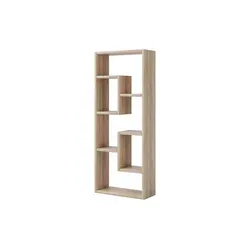 Standregal Vilo - Holzfarben, 5 Fächer - Regale - Praktisches Standregal Vilo mit moderner, asymmetrischer Optik und widerstandsfähiger Oberfläche. Bietet idealen Stauraum in 5 Fächern für jedes Zimmer.