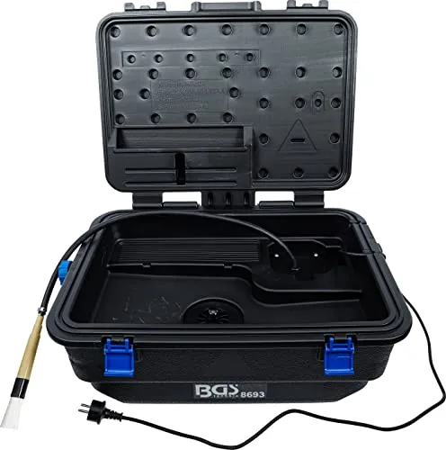 BGS 8693 Teile-Waschgerät 230 V - Multifunktionswerkzeug-Zubehör, ideal zur Reinigung von Kleinteilen mit durchspülter Bürste für optimale Ergebnisse, geeignet für leichtalkalische, wasserlösliche Reiniger.