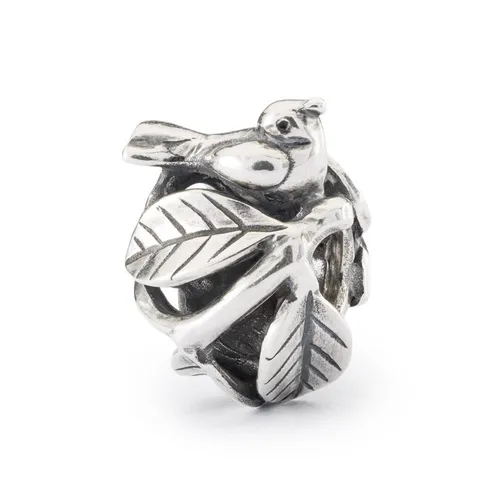 TROLLBEADS Silberbead Vogelnest - 925 Sterlingsilber - Armbänder & Charm-Anhänger, eleganter Silberbead aus 925 Sterlingsilber, ideal für individuelle Bettelarmbänder oder Halsketten.