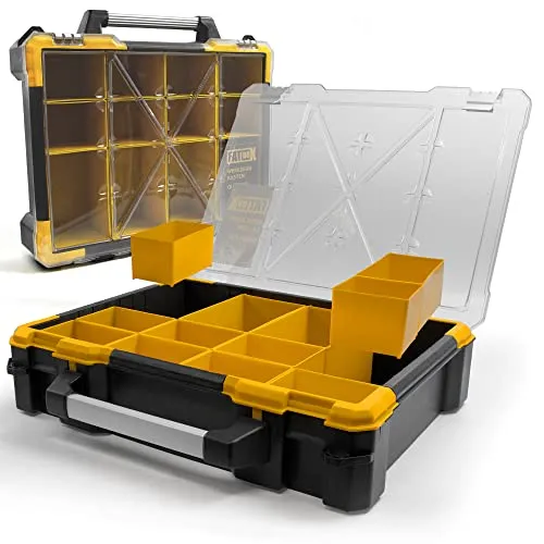 Fatbox GIANT Sortimentskasten PBI49x42x11,5cm | Organizer Kleinteilemagazin Aufbewahrungsbox Koffer Sortierkasten
