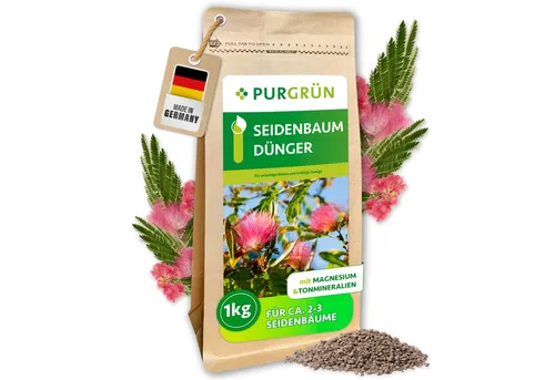 Purgrün Seidenbaum Dünger mit Magnesium und NPK 5+4+6, 1 kg von Purgrün