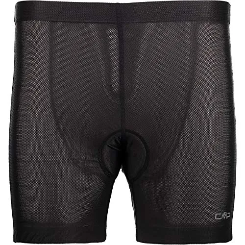 CMP Herren Tight-Fitting Bike Shorts Hosen, Schwarz, 48 EU - Fahrradbekleidung mit elastischem Cool Max Sitzpolster für optimalen Tragekomfort bei langen Fahrten.