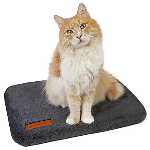 Schlitzohr Katzen Fensterbankliege Teddy | stabile Katzenliege für Fensterbank 51 × 36 cm (Grau)