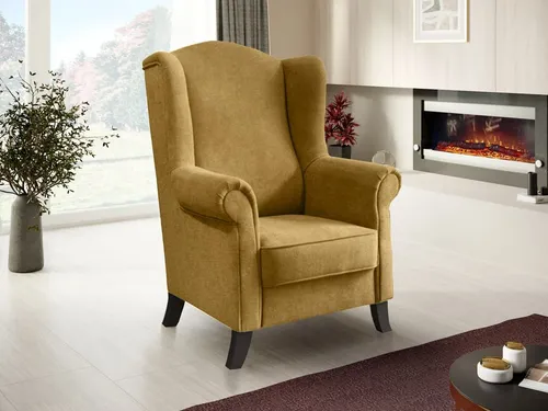 Beautysofa Ohrensessel LEONARDO – Bequemer Wohnzimmersessel - Stylischer Ohrensessel mit schmutzabweisendem Velo-Stoff, der Flüssigkeiten abweist. Ideal für entspannte Fernsehabende und modernes Wohnen.