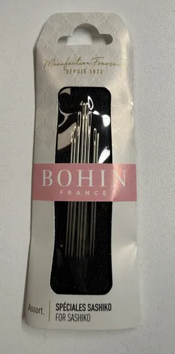 Bohin Sashiko Nadeln extra lang 8 Stück großes ovales Öhr