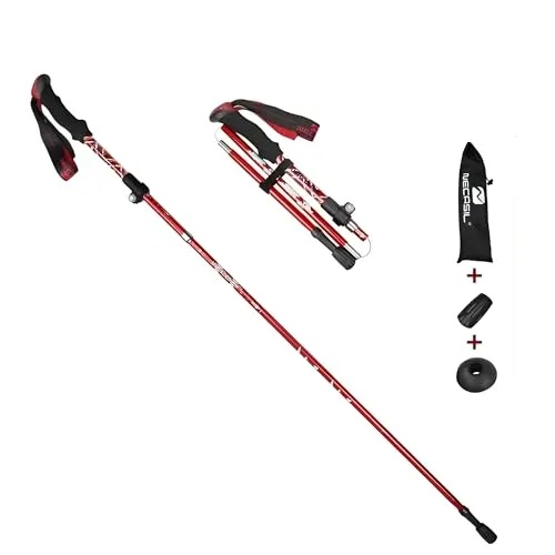Faltbarer Wanderstock mit ergonomischem Handgriff - Kompakter Trekkingstock aus robuster Aluminiumlegierung, faltbar von 125 cm auf 32 cm – perfekt für Reisen und Outdoor-Aktivitäten. Ergonomischer EVA-Griff sorgt für einen bequemen Halt, auch bei nassen Bedingungen.