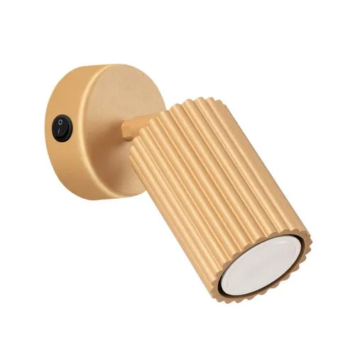 SOLLUX lighting Wandleuchte Aluminium 1-flammig mit Schalter - Moderne Wandleuchte aus Aluminium, ideal für Flure und Wohnzimmer. Energieeffizient mit GU10 LED-Leuchtmitteln bis 10 W und kompaktem Design für stilvolle Beleuchtung.