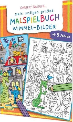 Mein lustiges großes Malspielbuch: Wimmel-Bilder (ab 5 Jahren)