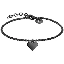 Tamaris Armband Damen Edelstahl schwarz mit Herzanhänger von Tamaris
