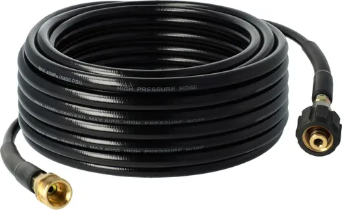 vhbw 20 m Verlängerungsschlauch kompatibel mit Kärcher K3, K 2 Home, K 2 Premium Home Hochdruckreiniger mit M22 x 1,5 Gewindeanschluss Schwarz