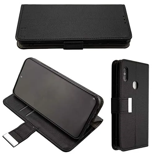 caseroxx Bookstyle Handytasche für Gigaset GS290 in schwarz – Klapphülle mit Kreditkartenfächern, Magnetverschluss, Standfunktion & Rundumschutz für Display und Gehäuse