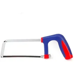 Workpro - Bogensäge 'junior' Mit 15cm Sägeverlängerung Mit Ergonomischem Griff Aus Stahl Und Blauem Und Rotem Gummi